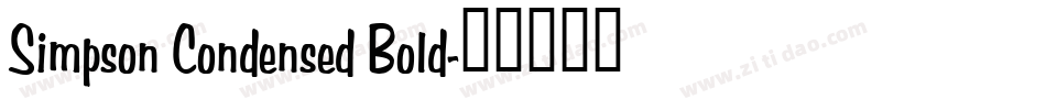 Simpson Condensed Bold字体转换